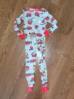 Cars Kids One-Piece Pajamas with Lightning Mcqueen & Mater